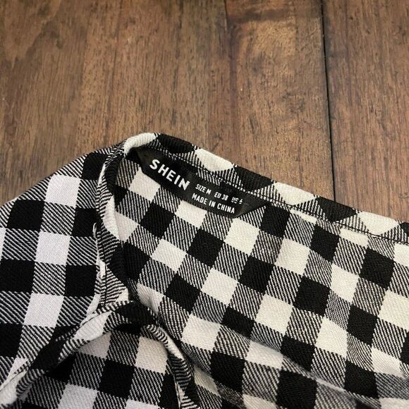 SHEIN Gingham Romper - Picture 4 of 7